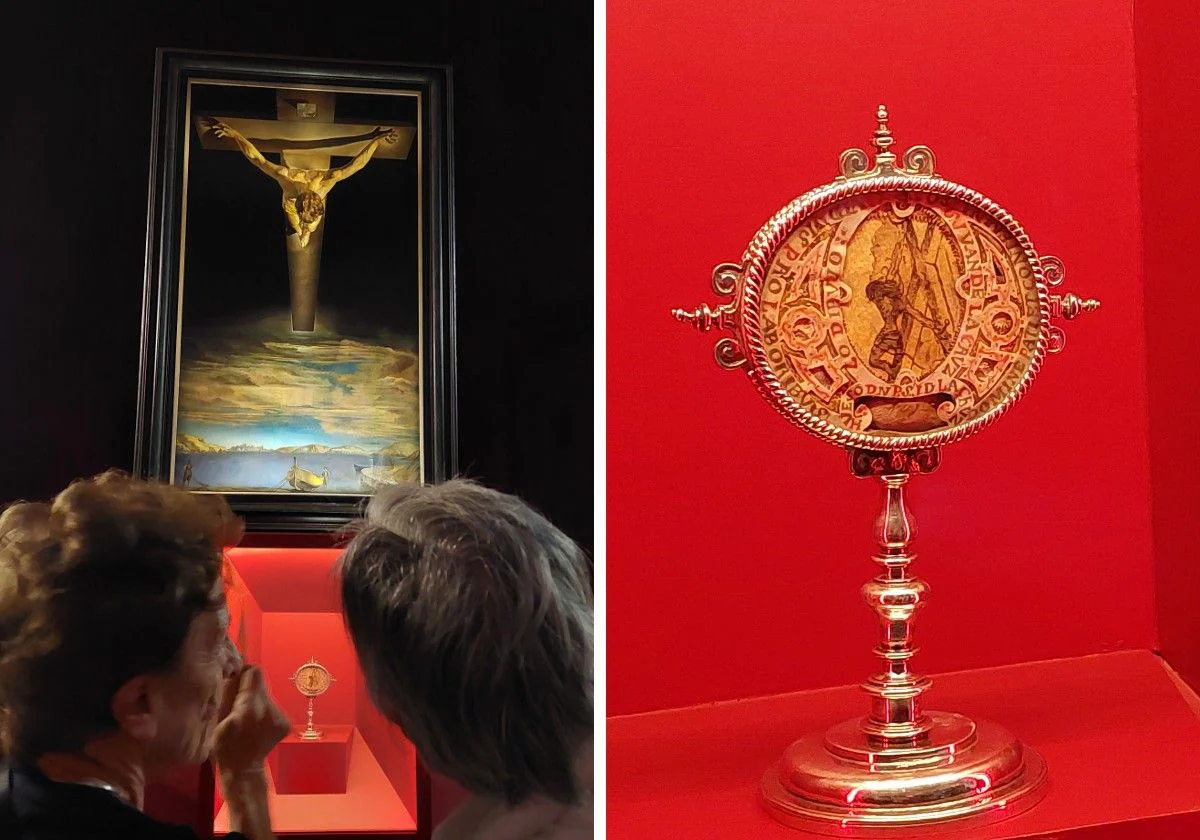 El Cristo de Dalí, expuesto por primera vez junto al dibujo pintado por san Juan de la Cruz en torno a 1575