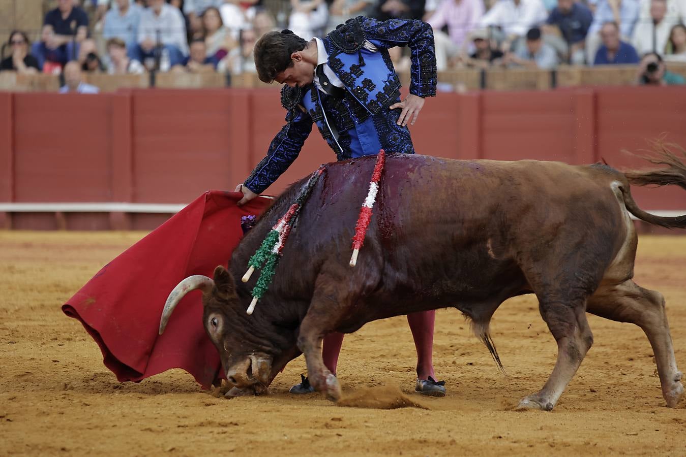 Novillada de abono en la Maestranza para Manuel Román, Javier Zulueta y Diego Bastos