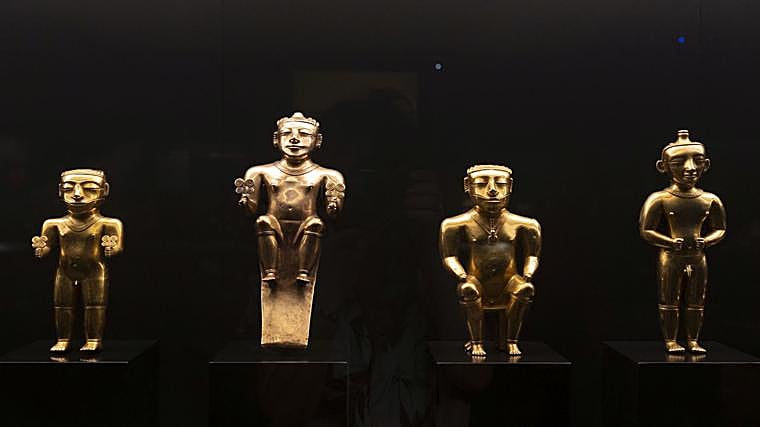 Figuras originales del tesoro Quimbaya