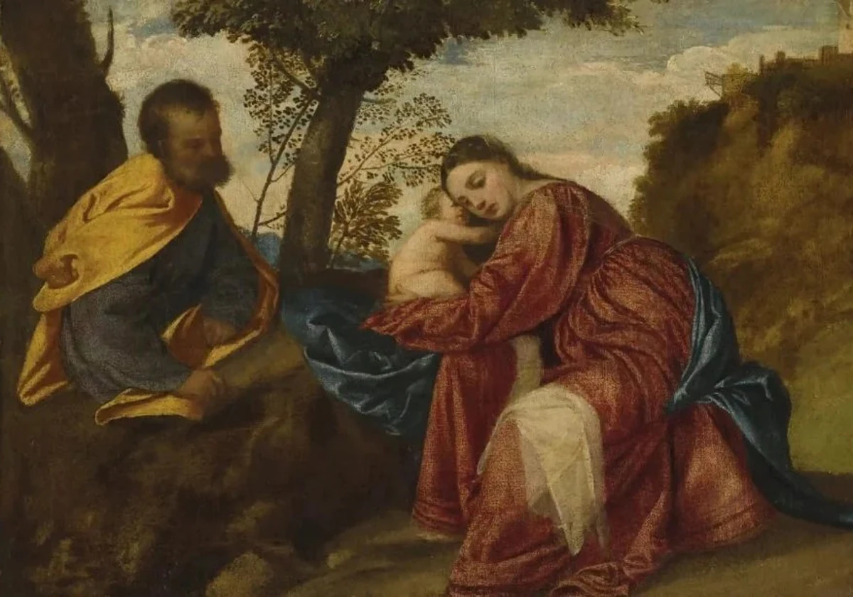 'El descanso en la huida a Egipto', de Tiziano