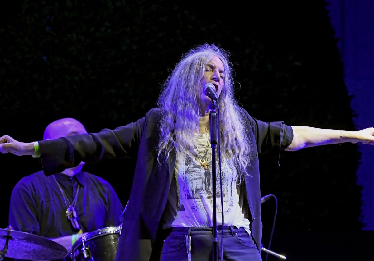 Patti Smith, durante su actuación en Barcelona