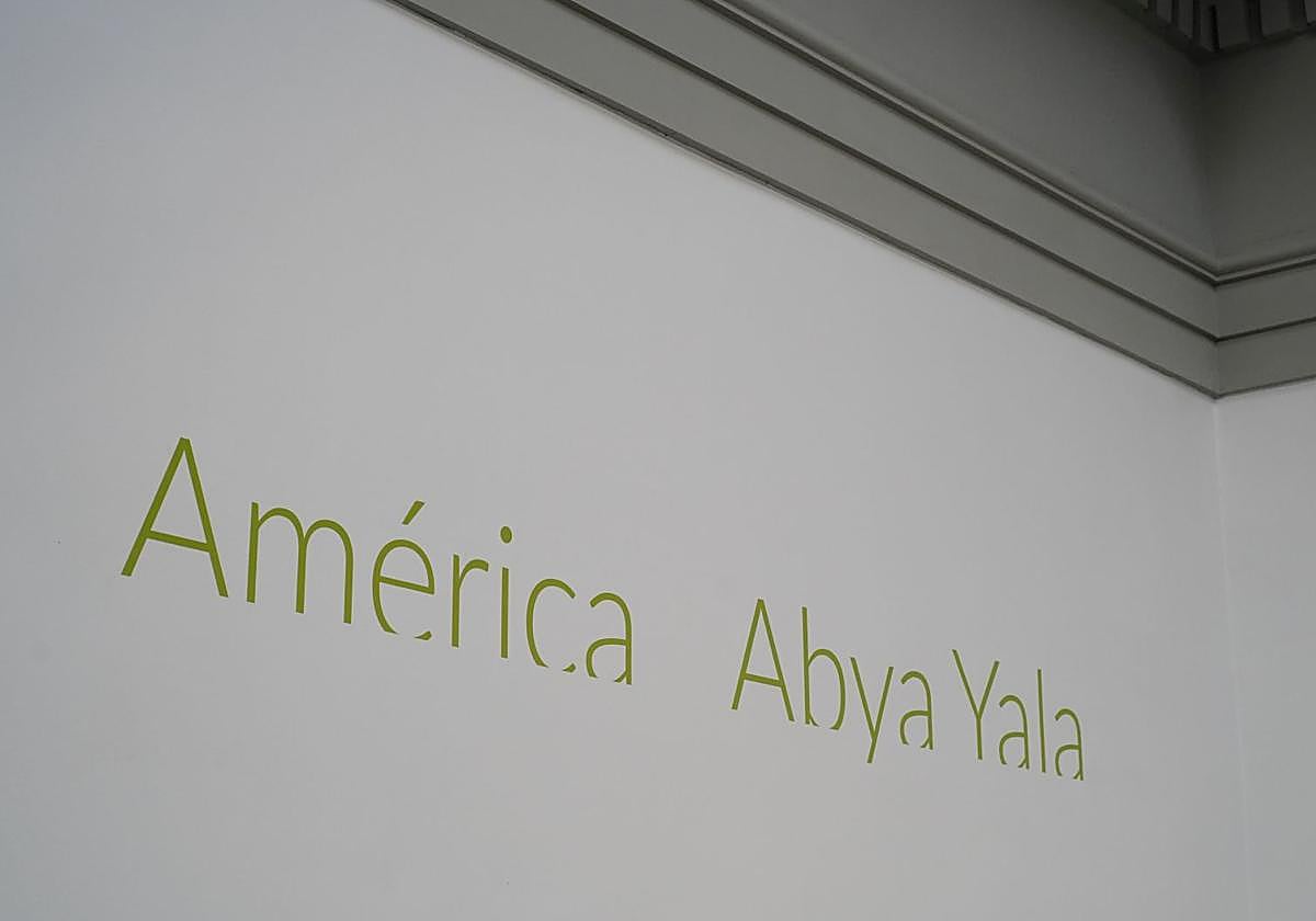 Cartela que identifica Abya Yala con América en el Museo de Antropología