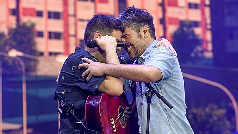 Estopa, durante su actuación en Barcelona