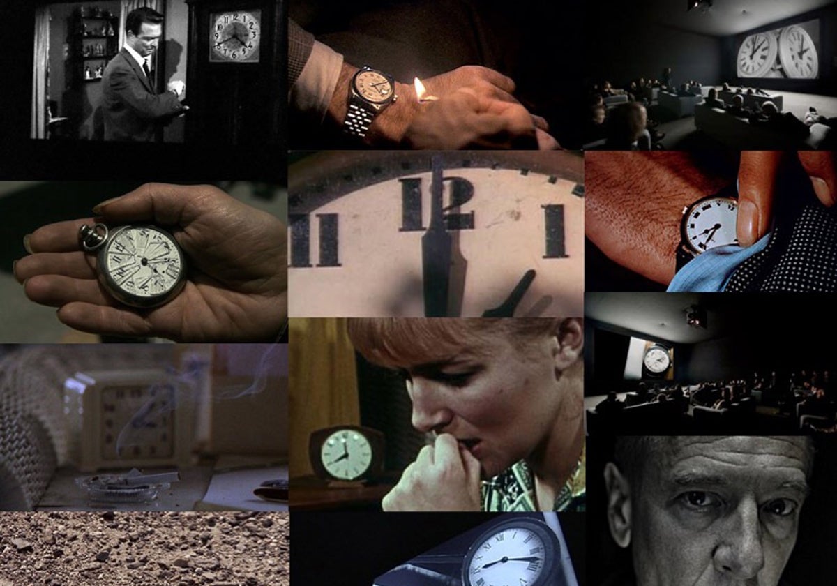 Distintos momentos de 'The Clock', de Marclay