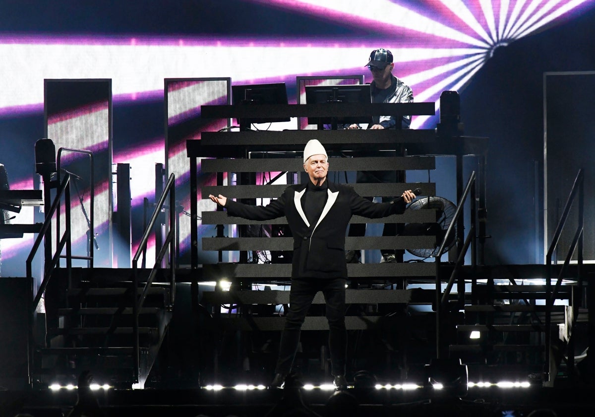 Pet Shop Boys, durante su actuación en el Cruïlla