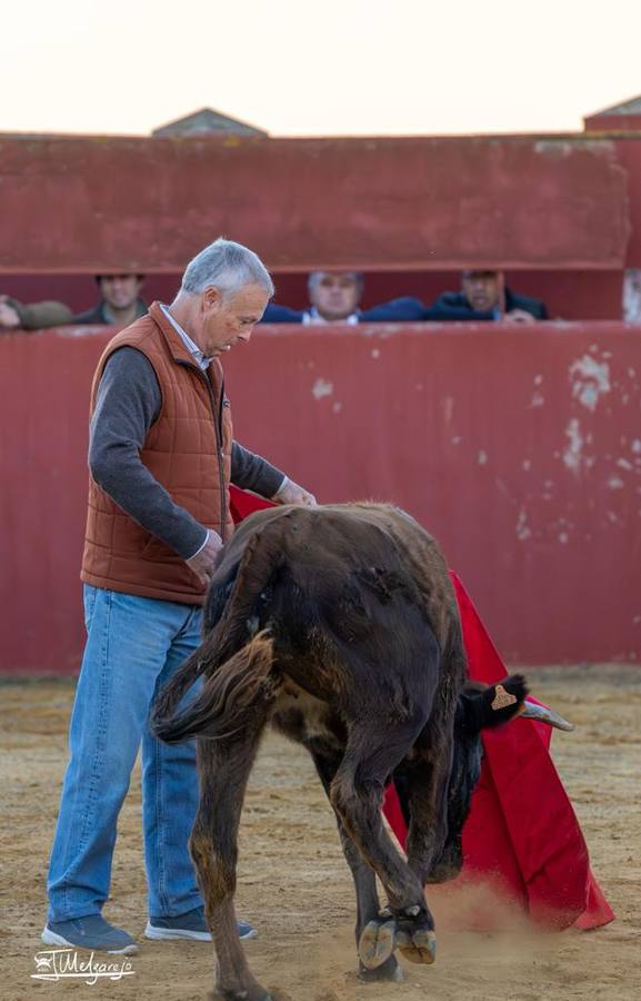 Instantáneas del último tentadero en el que participó Pepe Luis Vázquez