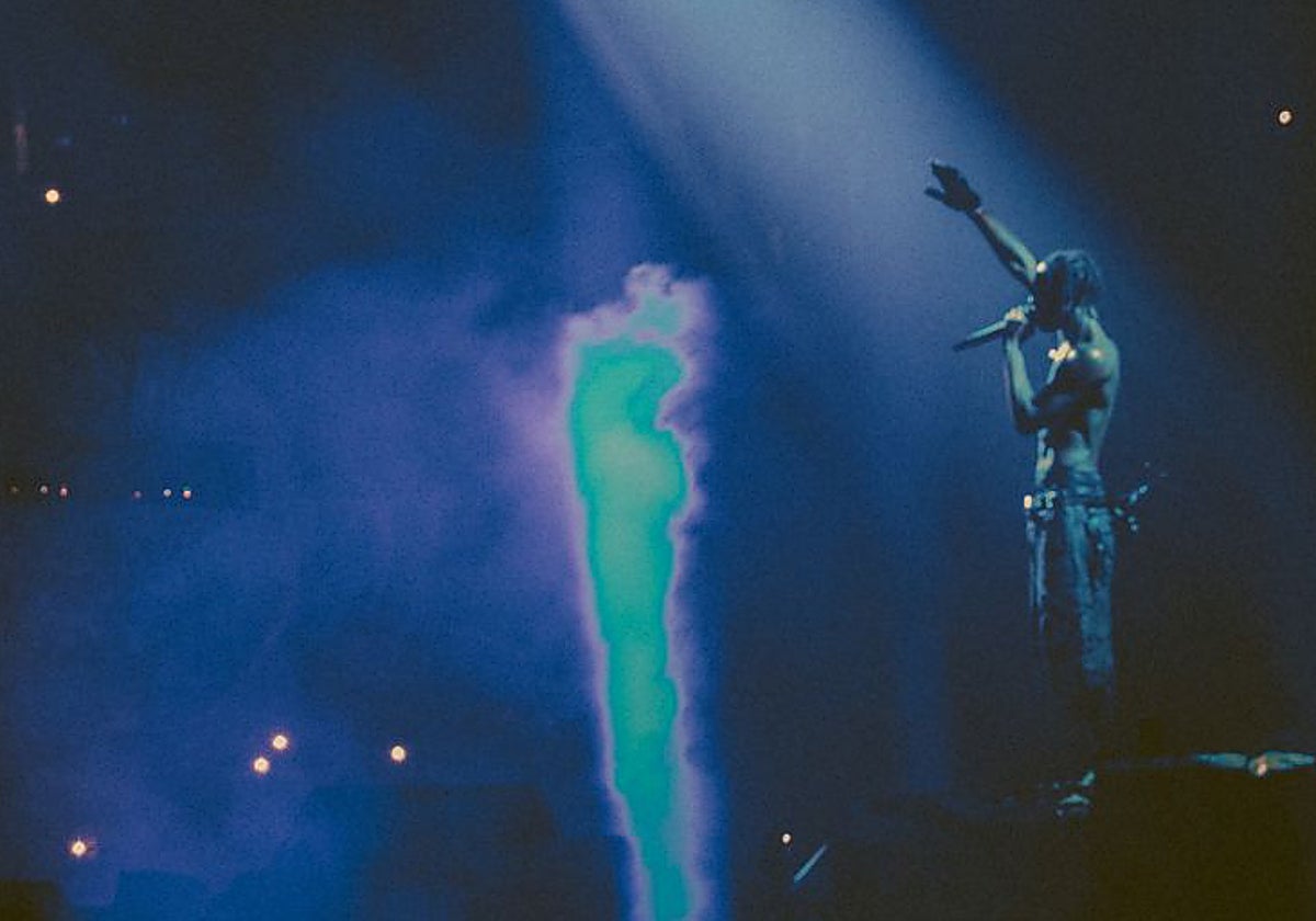 Travis Scott, durante su concierto en el WiZink Center de Madrid