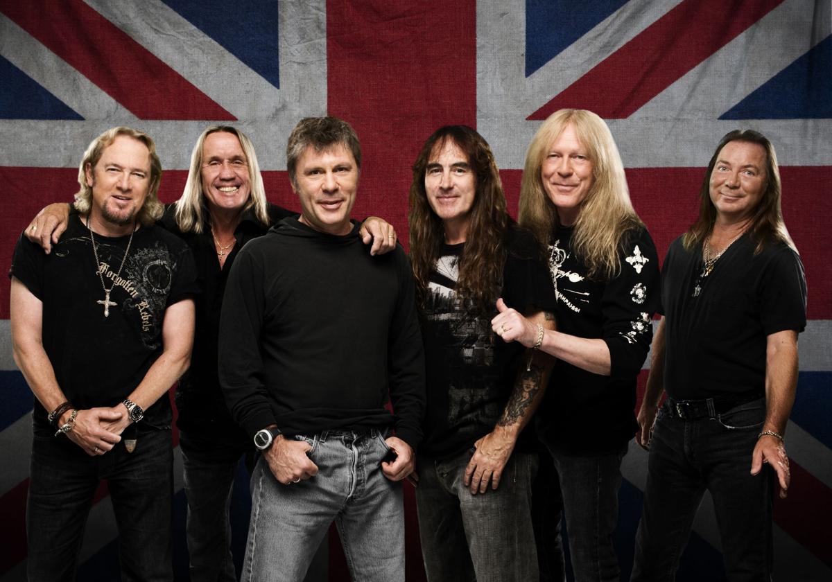 Los componentes de la banda musical Iron Maiden, imagen archivo