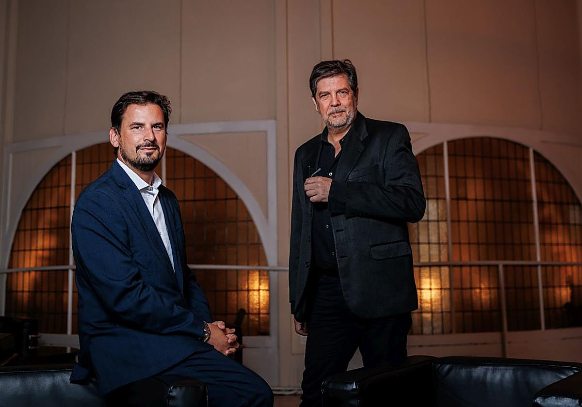 Valerio Rocco, del Círculo de Bellas Artes, y Javier Moscoso, comisario del Festival de las Ideas