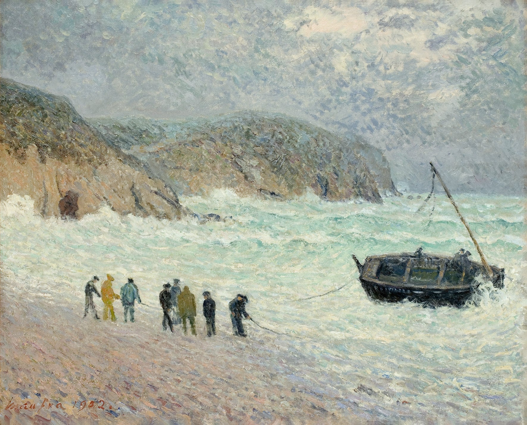 Imagen secundaria 1 - Arriba, Albert André. 'Mujer con pavos reales', 1895. 