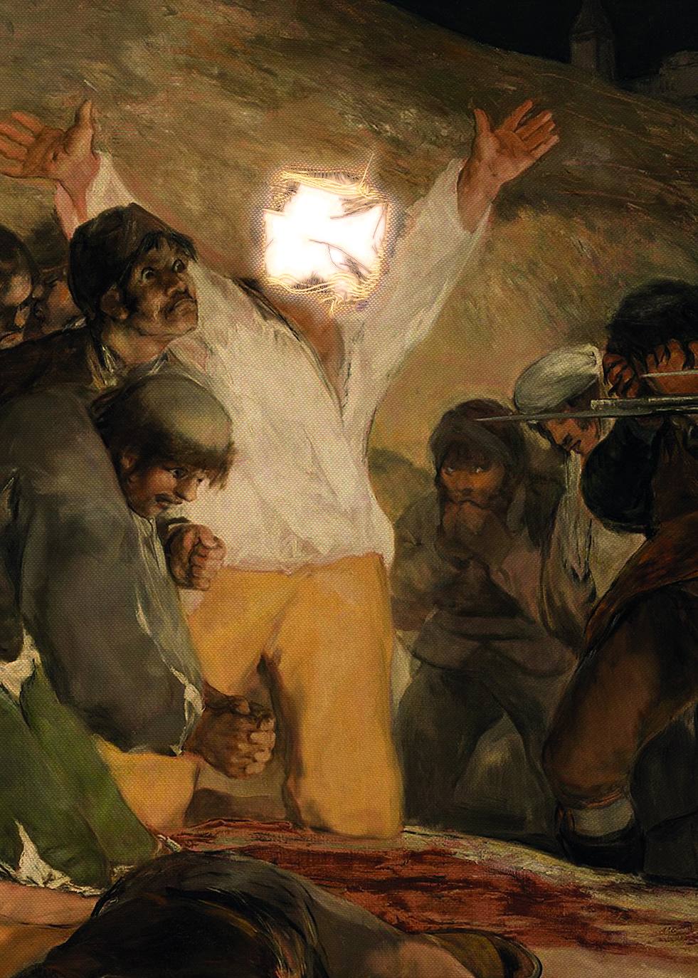 Ilustración inspirada en 'Los fusilamientos' (1814), de Goya (Detalle)