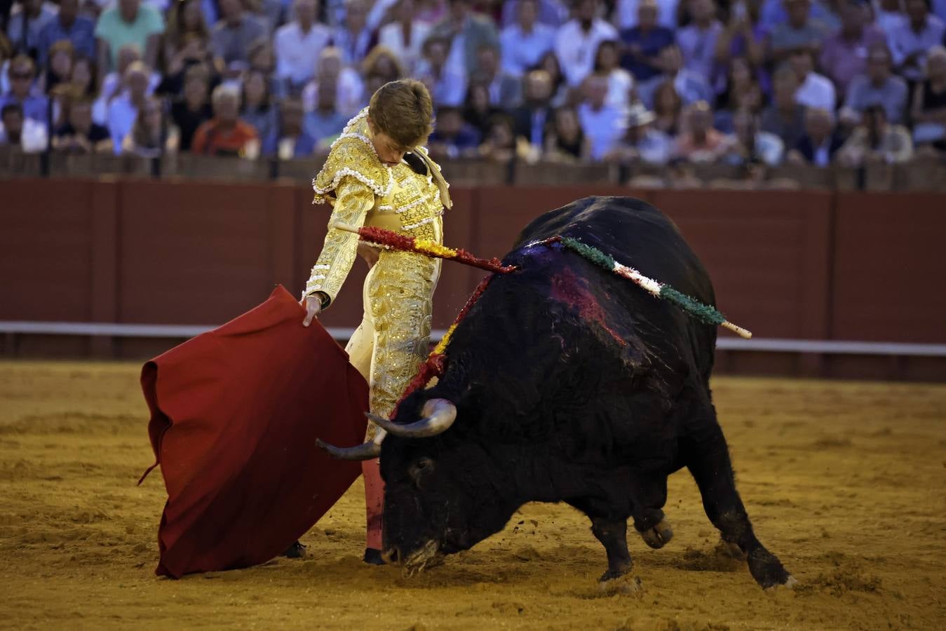 Borja Jiménez, en la segunda corrida de la Feria de San Miguel de Sevilla 2024