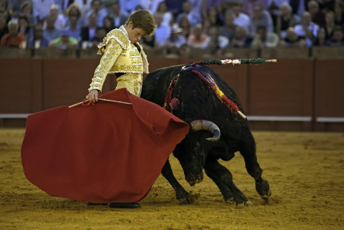 Borja Jiménez, en la segunda corrida de la Feria de San Miguel de Sevilla 2024