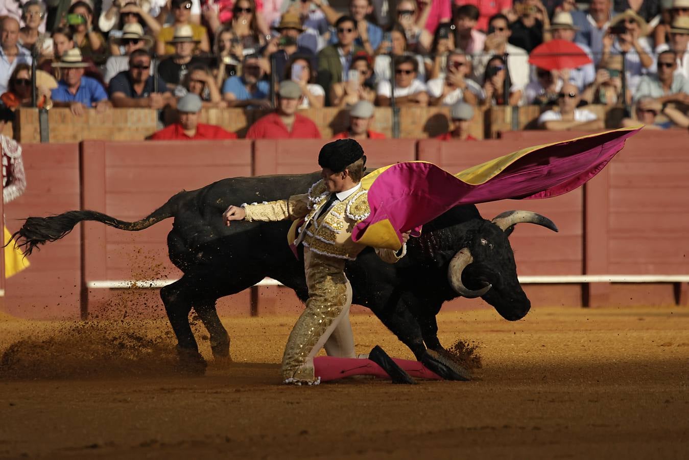 Borja Jiménez, en la segunda corrida de la Feria de San Miguel de Sevilla 2024