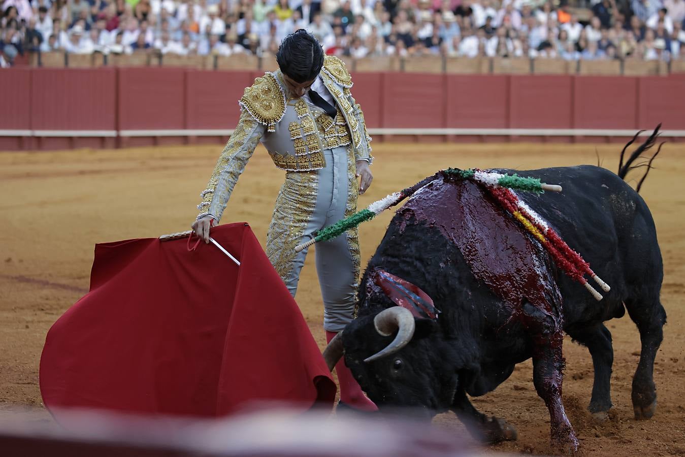 Pablo Aguado, en la tercera corrida de la Feria de San Miguel de Sevilla 2024