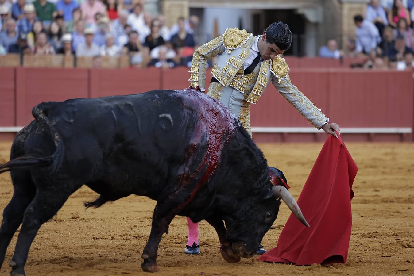 Pablo Aguado, en la tercera corrida de la Feria de San Miguel de Sevilla 2024