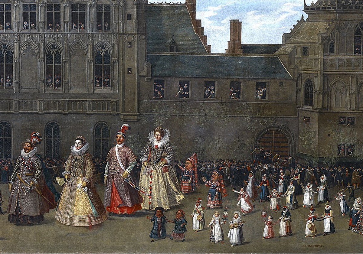 'La procesión de gigantes en Bruselas el 31 de mayo de 1615', de David Noveliers. Detalle