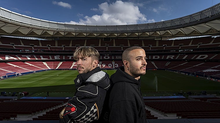 Natos y Waor, en su visita al Metropolitano, junto a ABC