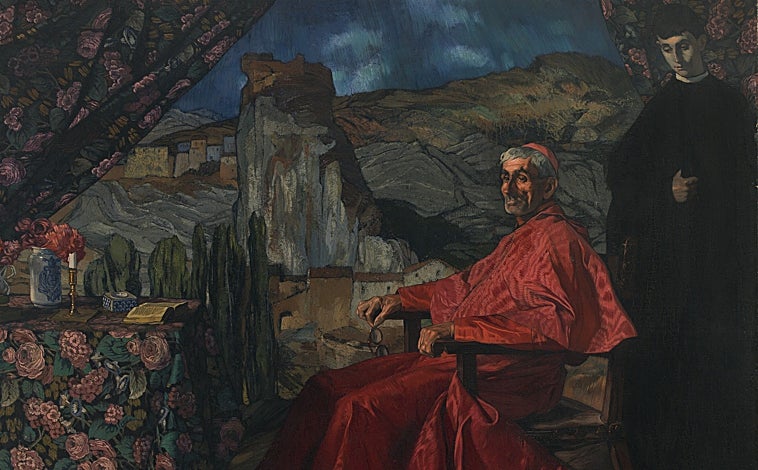 Imagen principal - De arriba abajo, 'El Cardenal' (1912), y 'Picador gitano' (1903), de Zuloaga; asimismo, 'Diana' (1924), de Romer ode Torres