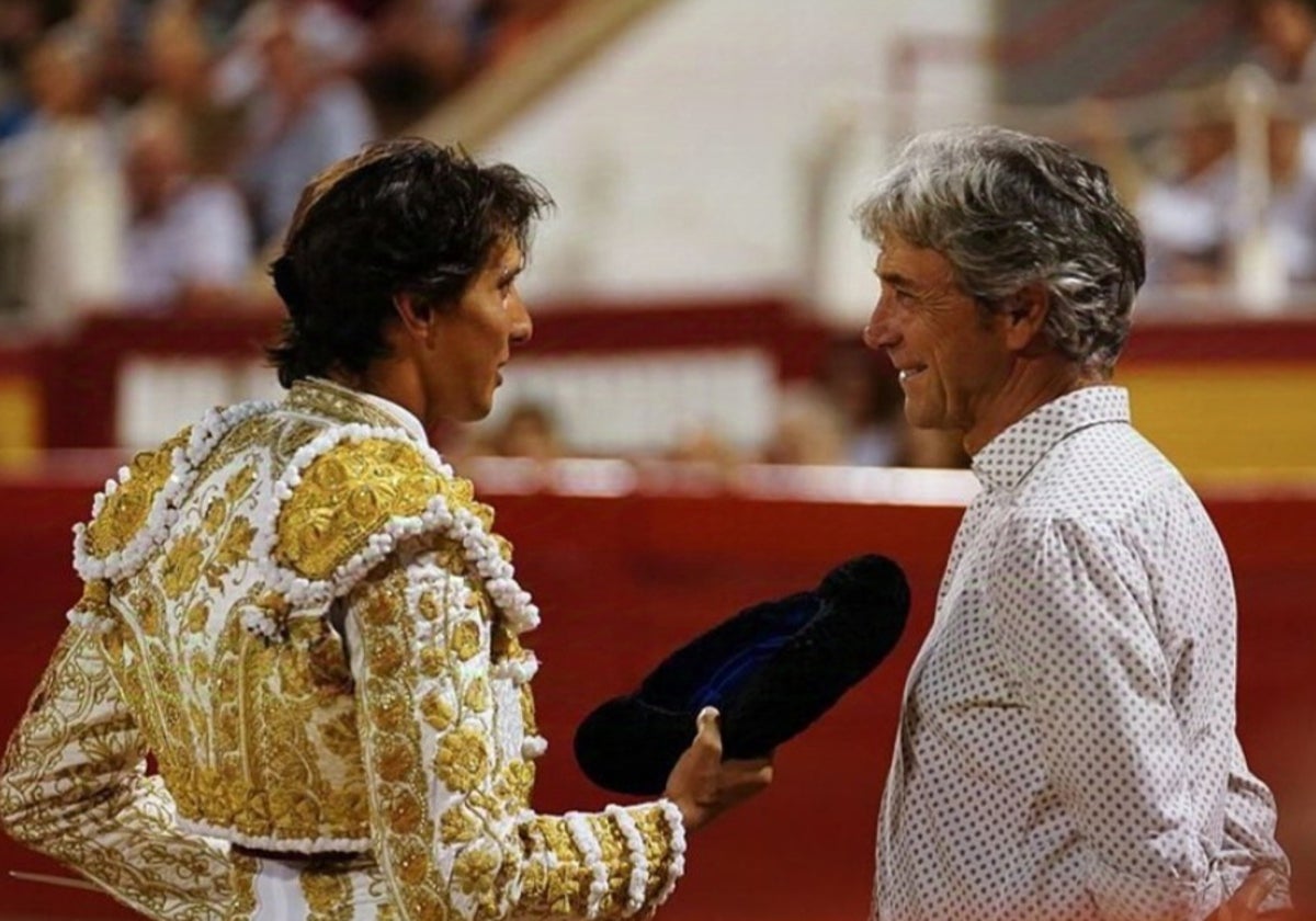 Brindis de Andrés Roca Rey a Roberto Domínguez