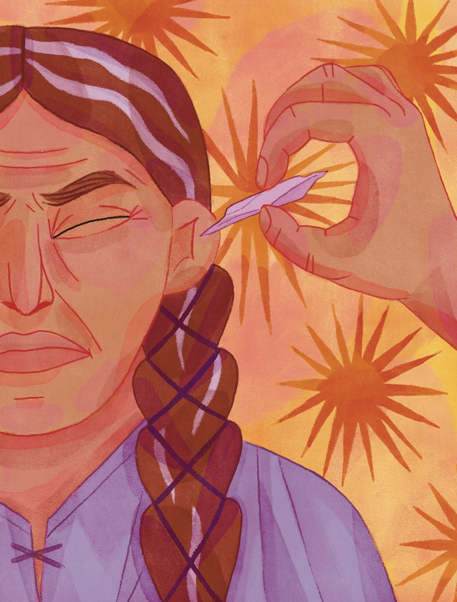 Ilustración de Clàudia Capdevila para el cuento basado en la primera operación de oído