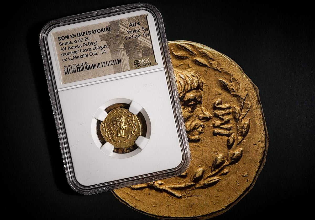 Moneda de Bruto, subastada en Ginebra