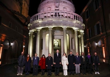 Los Reyes estrenan su viaje a Italia en la colina del Gianicolo