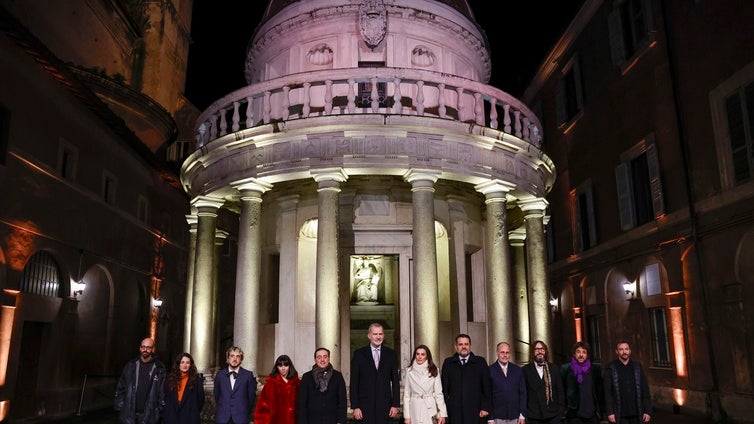 Los Reyes estrenan su viaje a Italia en la colina del Gianicolo