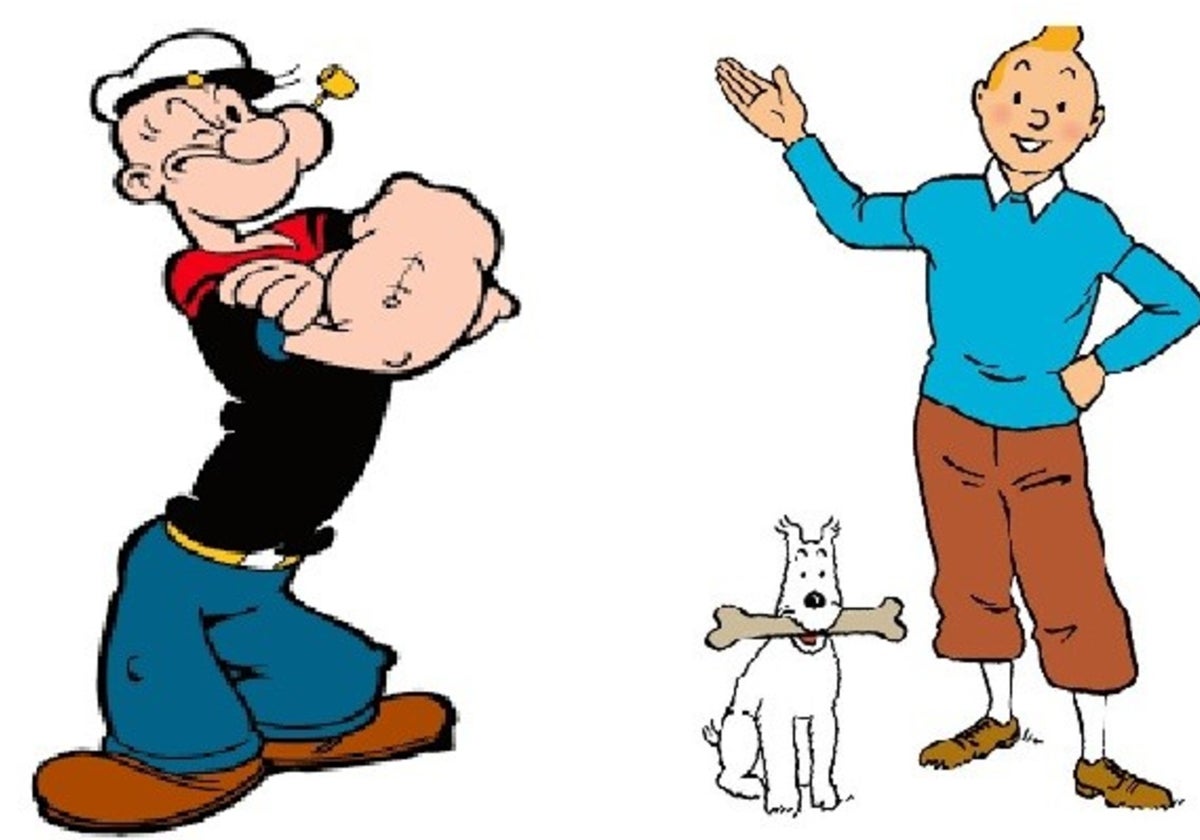 Tintín y Popeye pasarán a ser de dominio público en Estados Unidos en 2025