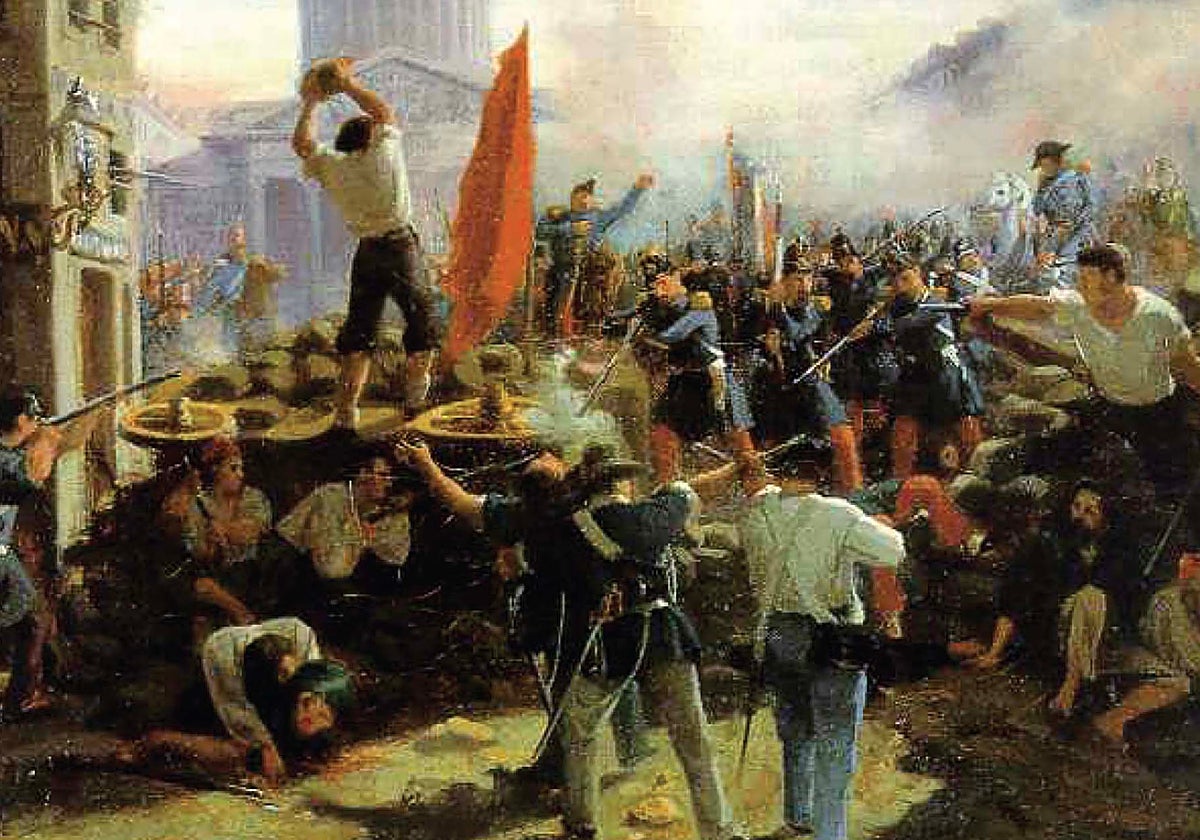 Revolucionarios en el París de 1848, vistos por Horace Vernet