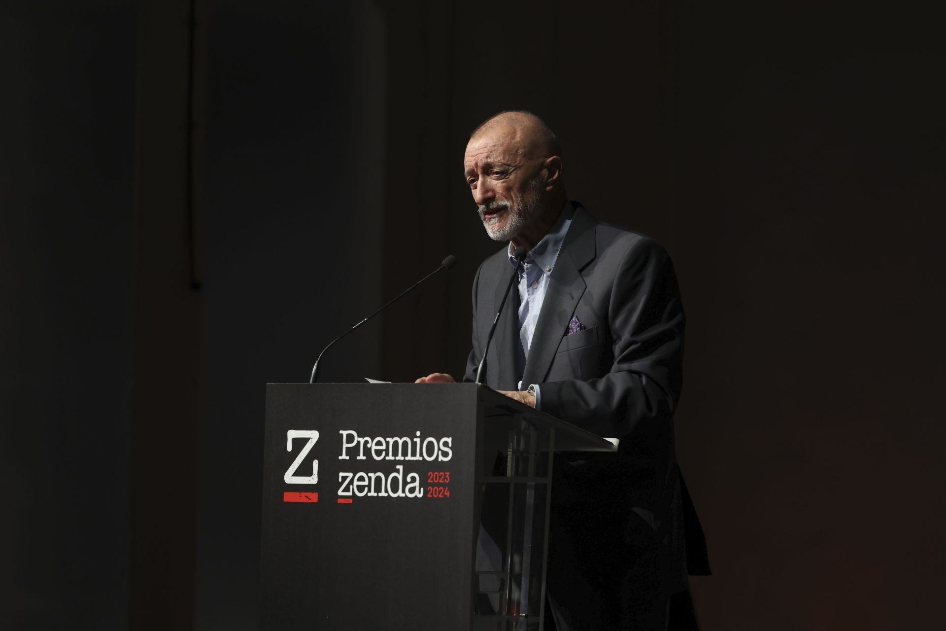 Arturo Pérez-Reverte, al comienzo de la gala