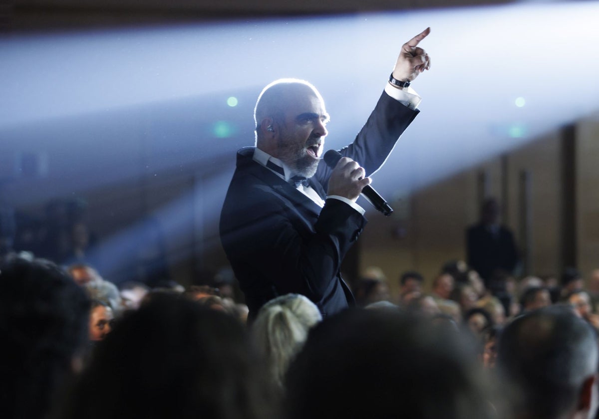 Luis Tosar, durante su actuación en la gala de los Goya