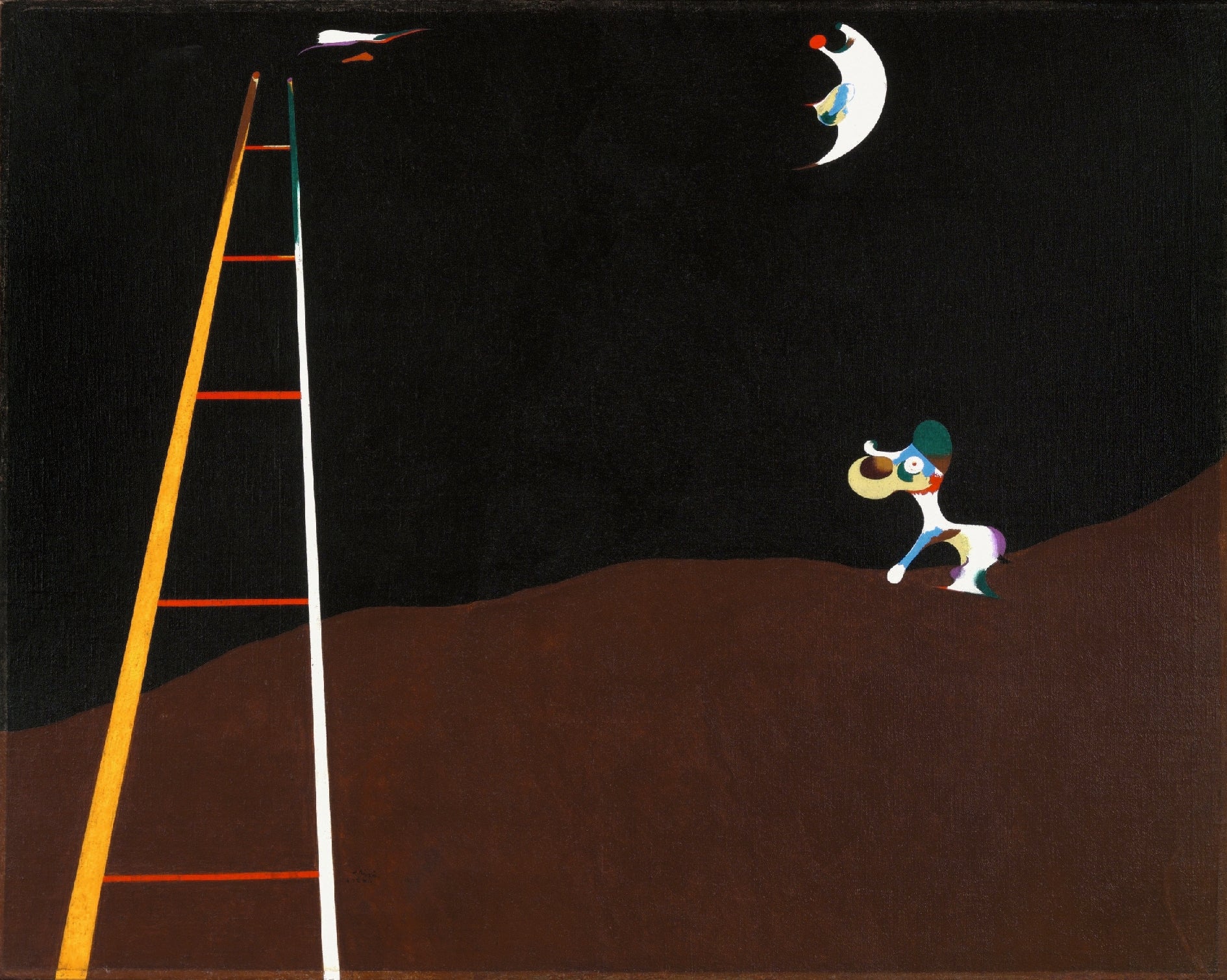 Imagen secundaria 1 - De arriba abajo, ‘Black Darkness 061’ (2008), de Sakiko Nomura; ‘Perro ladrando a la luna’ (1926), de Miró; y ‘La aurora’, lienzo de Paul Delvaux