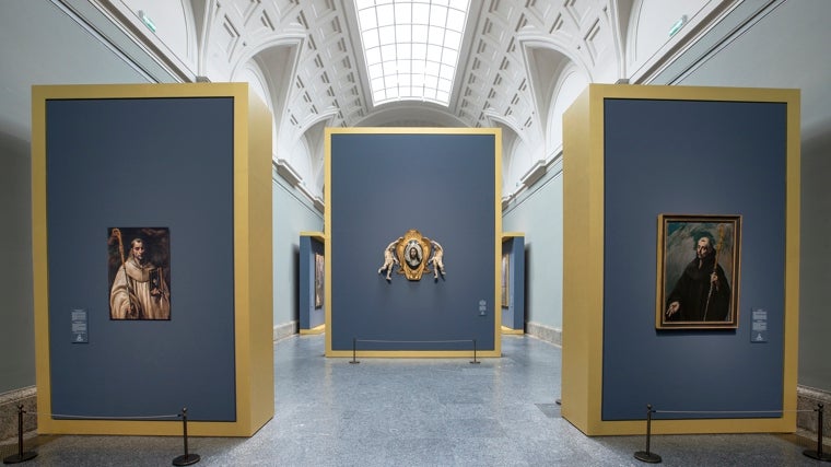 From left to right, 'San Bernardo' (reproduction), 'La Santa Faz' and 'San Benito', in the Prado Central Gallery