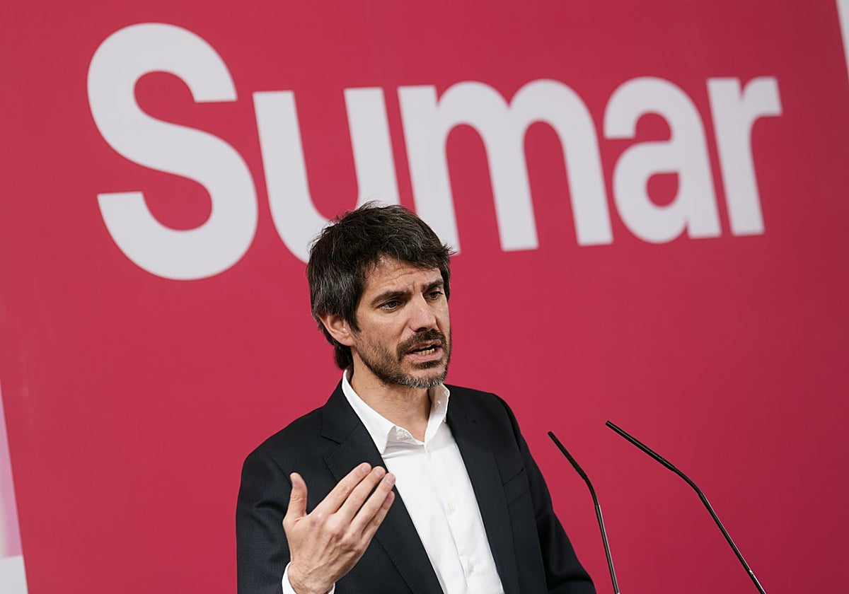 Ernest Urtasun, en el papel de portavoz de Sumar