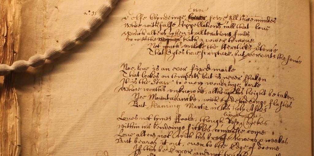 Descubren en Oxford un manuscrito inédito de un célebre poema de Shakespeare