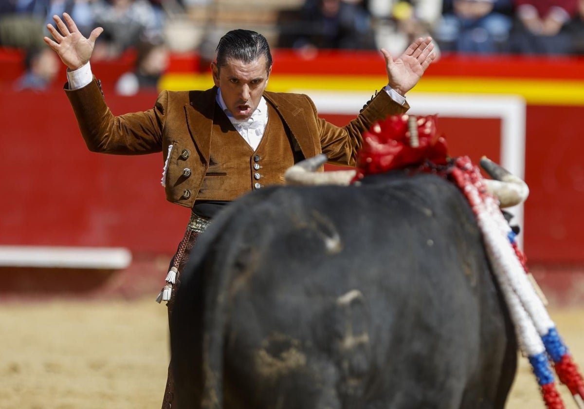 El gesto de Diego Ventura tras enterrar el rejón de muerte al quinto de Bohórquez