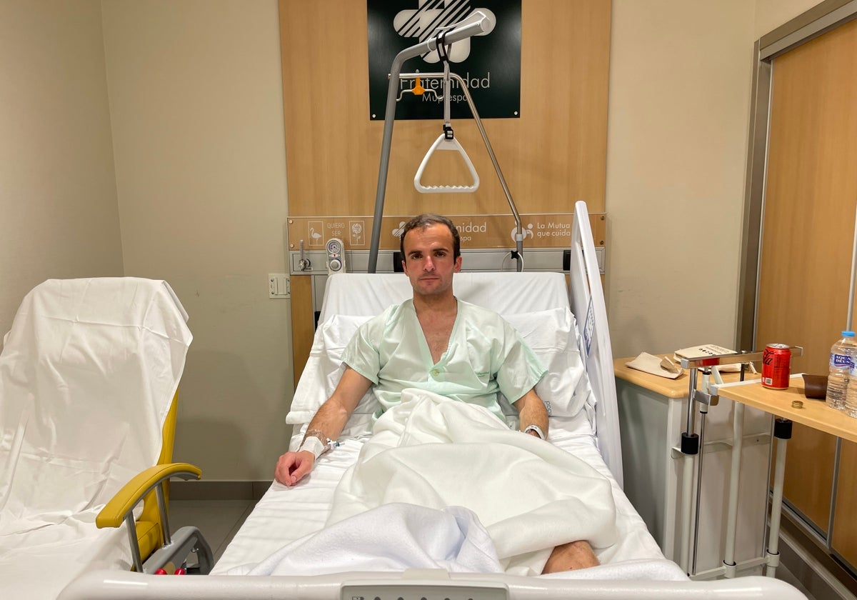 Damián Castaño, en el hospital