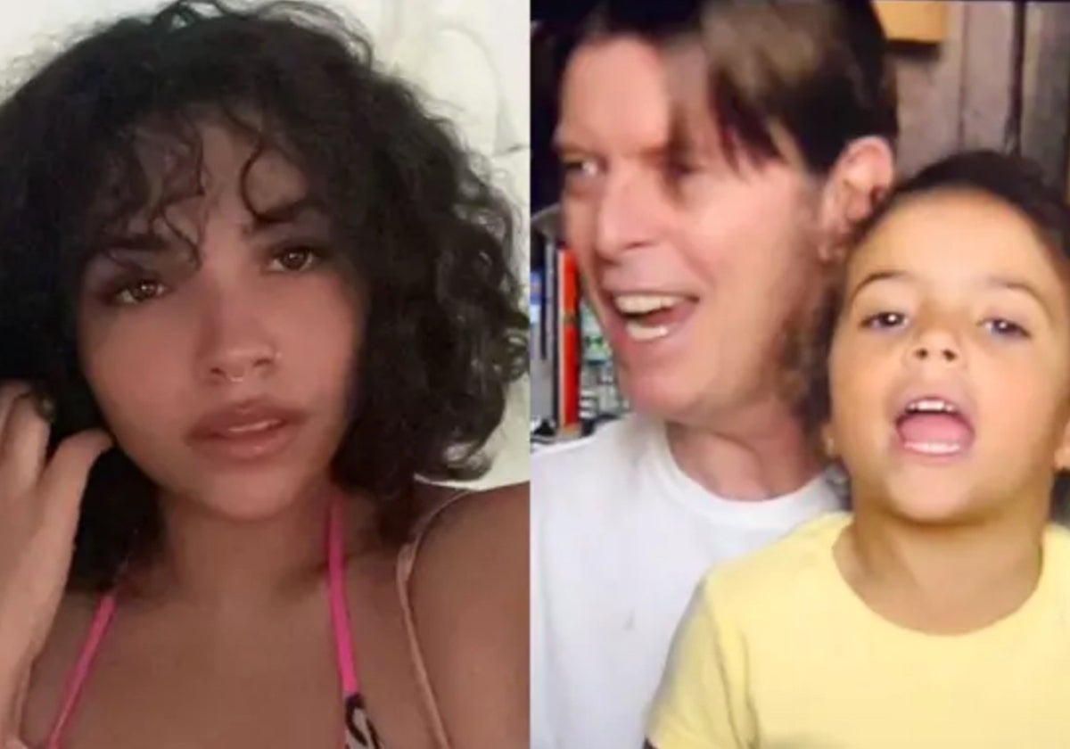 Lexi Jones en la actualidad y durante su infancia, en dos imágenes compartidas en sus redes sociales