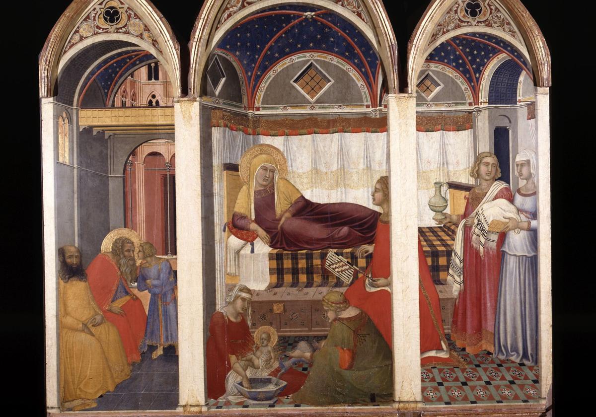 Pietro Lorenzetti: 'Nacimiento de la Virgen' (1340)