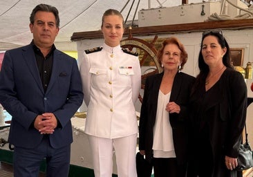 La Princesa Leonor se reúne con la viuda de Vargas Llosa y dos de sus hijos