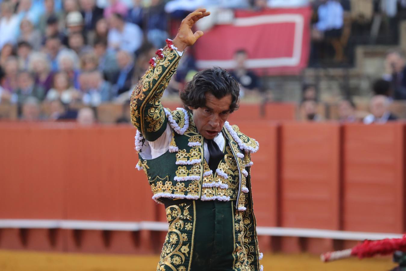 Curro Díaz, en su actuación este martes en la Maestranza