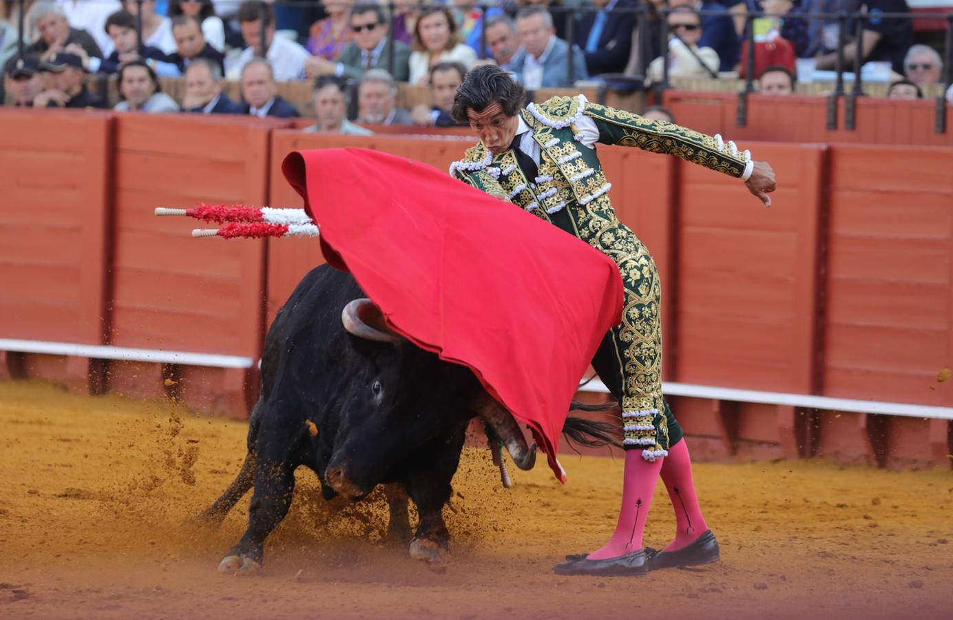 Curro Díaz, en su actuación este martes en la Maestranza