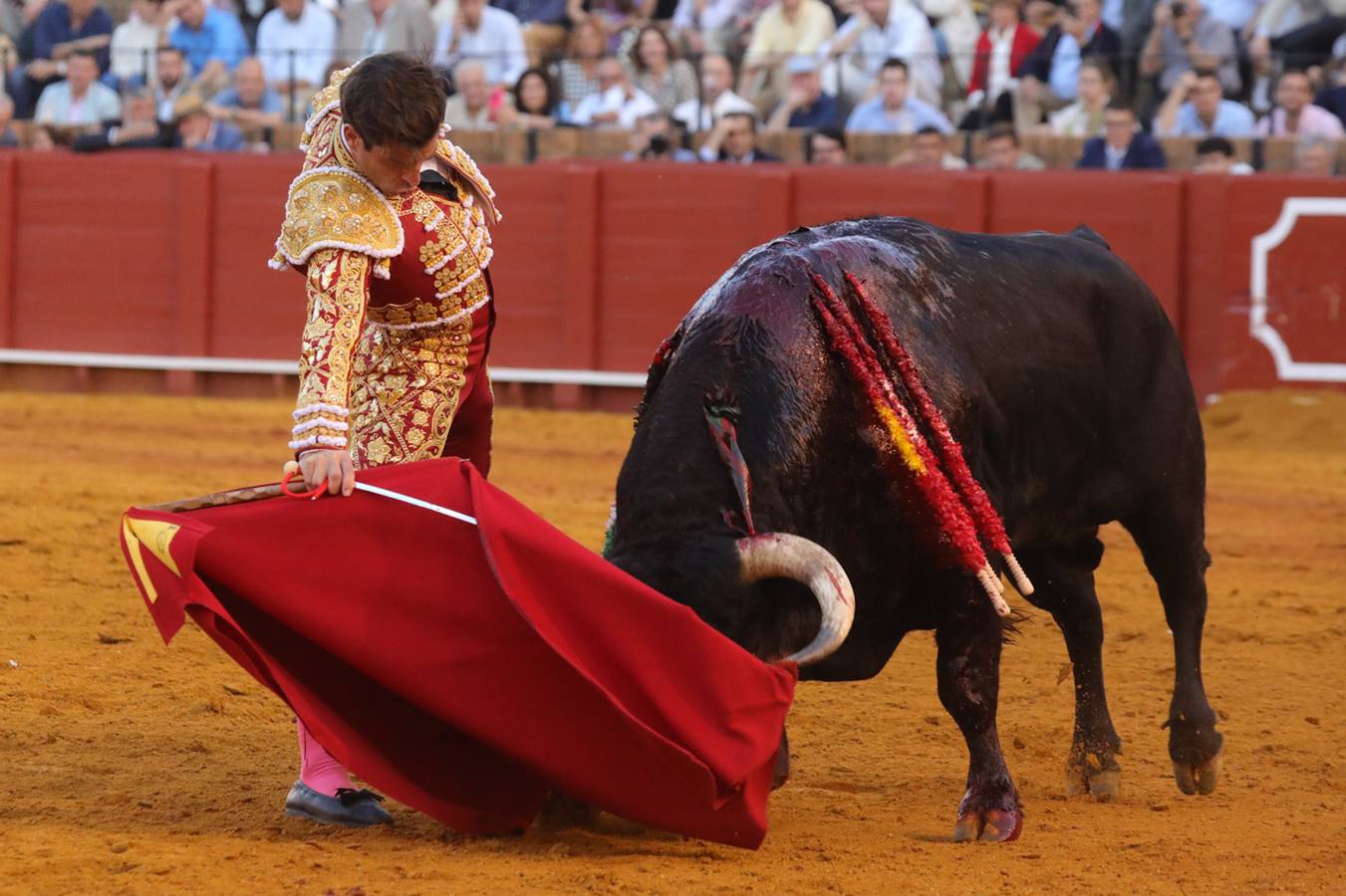 Rubén Pinar, en su actuación este martes en la Maestranza