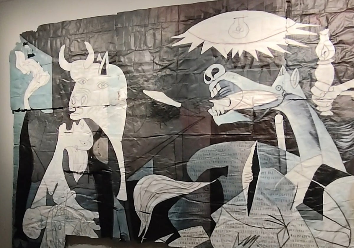 Detalle del 'Guernica' de Julio Anaya