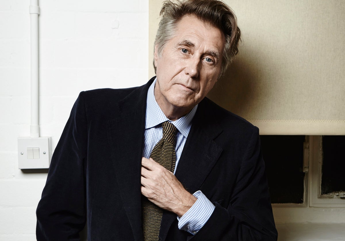 Detalle de un retrato de Bryan Ferry
