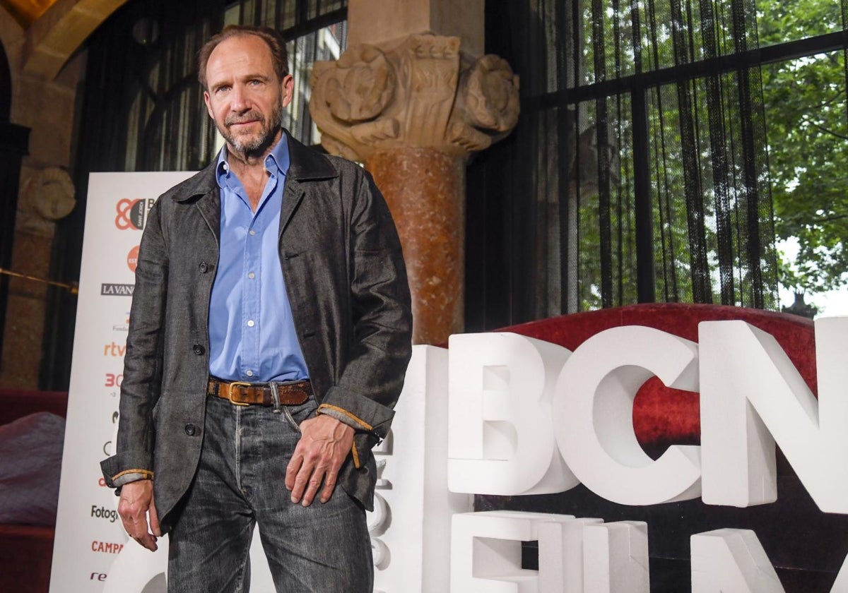 Ralph Fiennes, este viernes en Barcelona