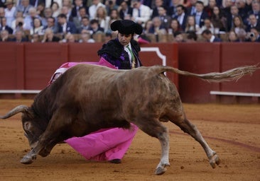 Morante de la Puebla durante la corrida del viernes de Feria