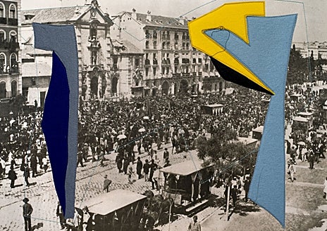 Imagen secundaria 1 - en las imágenes, algunas de las obras contenidas en la muestra 'Territorios y fronteras', de Sonia Navarro, lo que muestran su versatilidad técnica