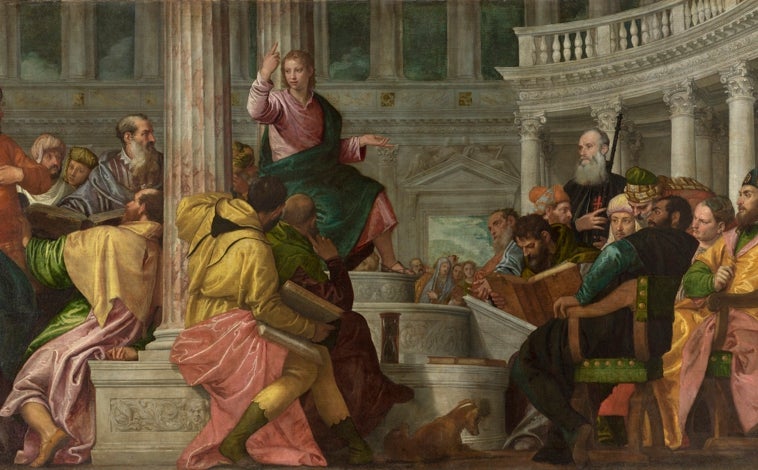 Imagen principal - De arriba abajo, 'La disputa con los doctores en el tempo'; 'La conversion de Maria Magdalena'; y 'Marte y Venus unidos por el Amor'